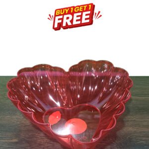 DT Red Heart-Shaped Deep Bowl Red
